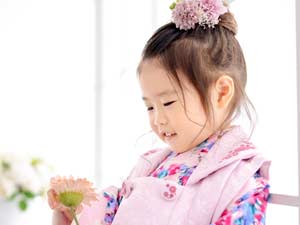 おしゃれな着物と被布で志木市の七五三撮影