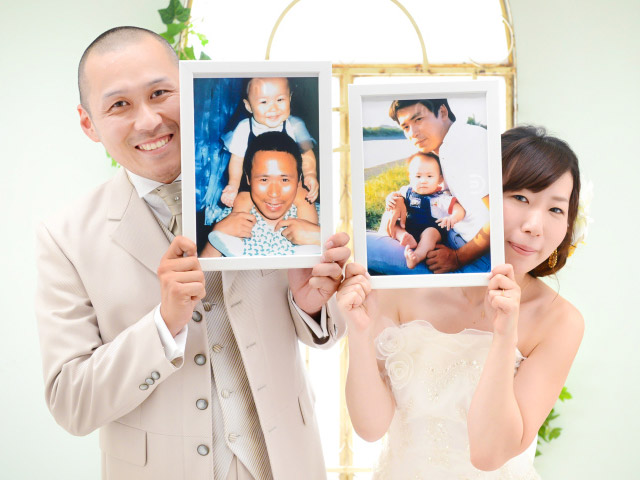 子供の頃の自分と一緒に結婚写真・ウェディングフォト(越谷市のお客様)