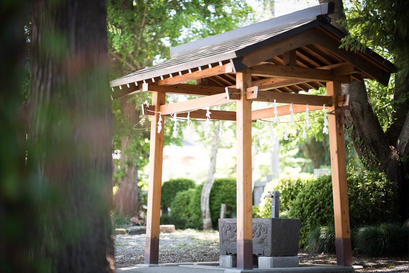 七五三・お宮参りに埼玉県朝霞市宮戸神社の手洗場