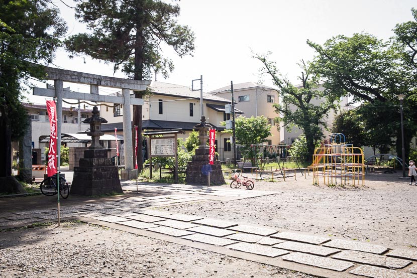 お宮参り・七五三におすすめ埼玉県志木市本町 敷島神社の公園の遊具